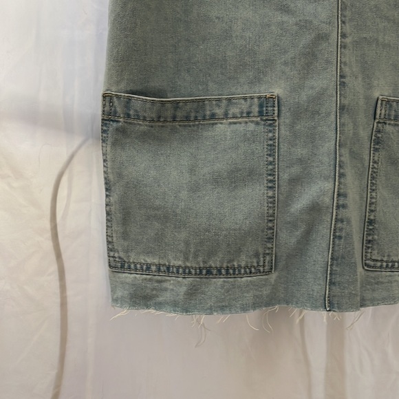 Pull&Bear Light Denim Pinafore Dress - Size M - Picture 3 of 6